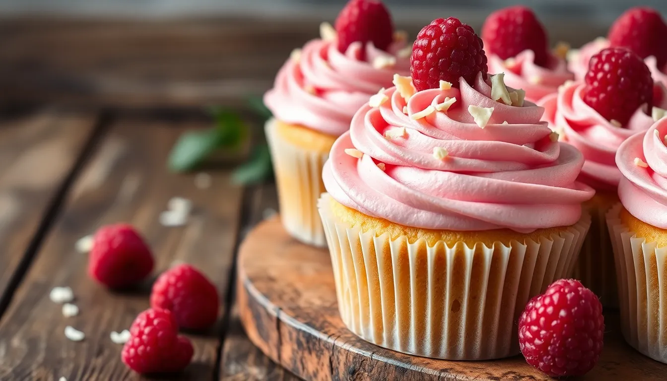 White Chocolate Raspberry Cupcakes Recipe: Moist & Easy to Make 4 White Chocolate Raspberry Cupcakes Recipe: Moist & Easy to Make 3