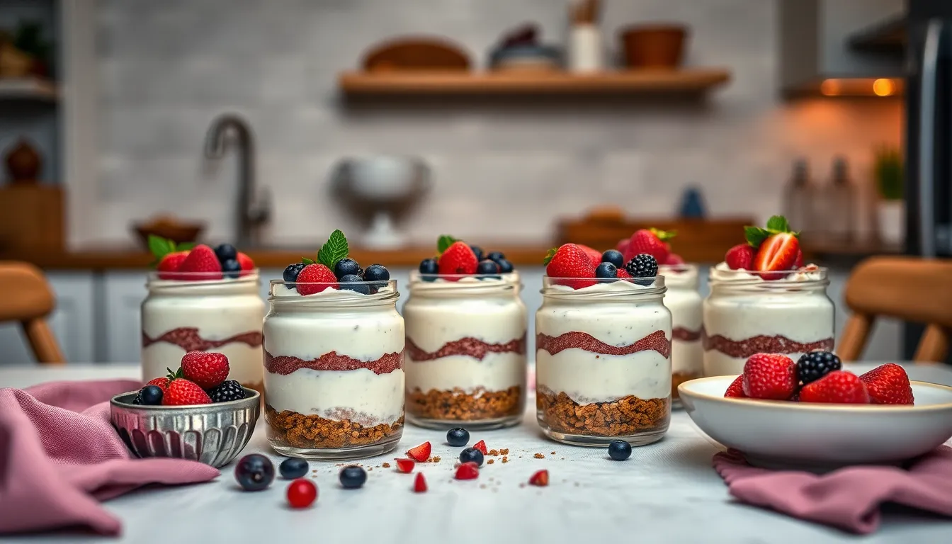High Protein Cheesecake Jars: 30g Protein Per Serving (Easy Make-Ahead Recipe) 6 High Protein Cheesecake Jars: 30g Protein Per Serving (Easy Make-Ahead Recipe) 5