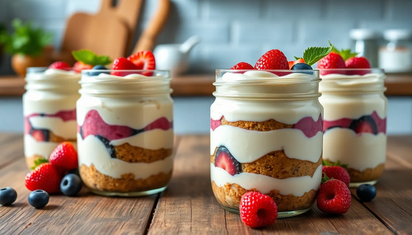 High Protein Cheesecake Jars: 30g Protein Per Serving (Easy Make-Ahead Recipe) 12 High Protein Cheesecake Jars: 30g Protein Per Serving (Easy Make-Ahead Recipe) 11