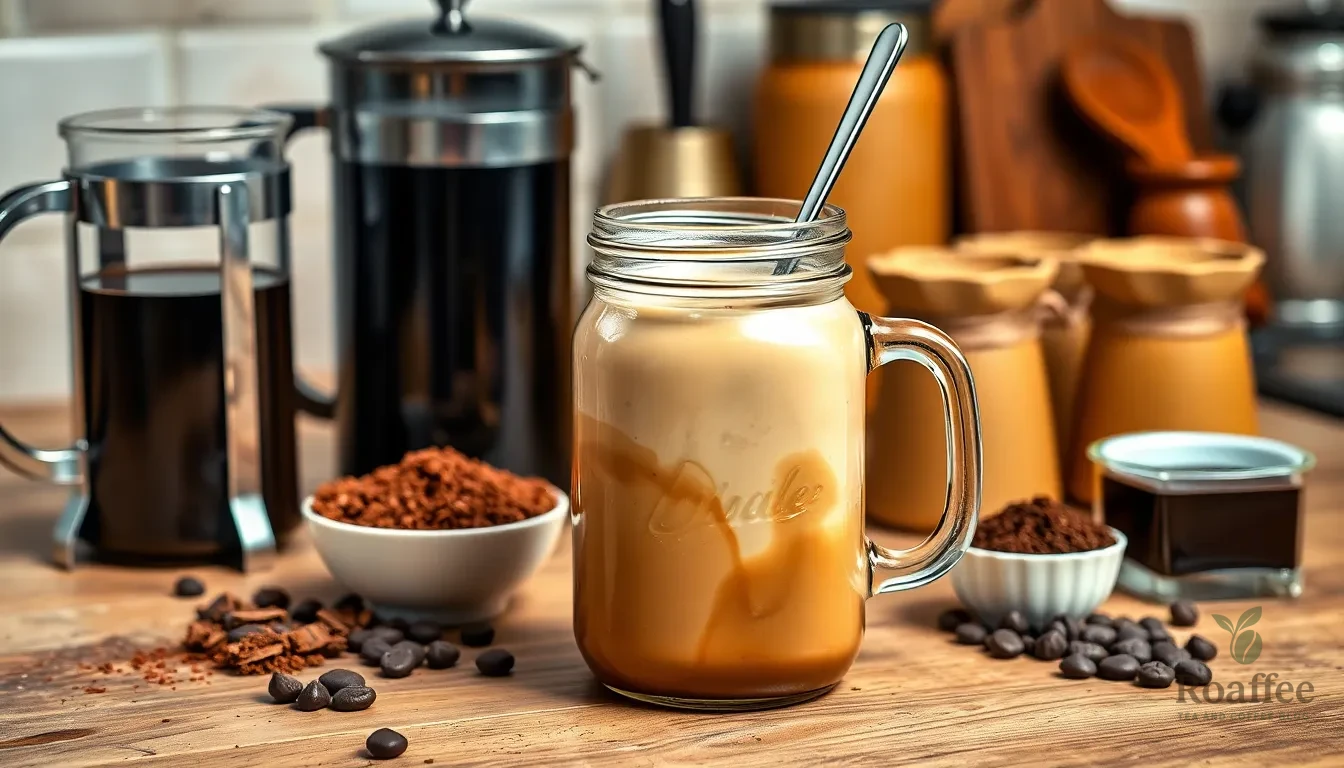 Easy Homemade Mocha Coffee Creamer Recipe (5 Minutes + No Artificial Ingredients) 4 Easy Homemade Mocha Coffee Creamer Recipe (5 Minutes + No Artificial Ingredients) 3