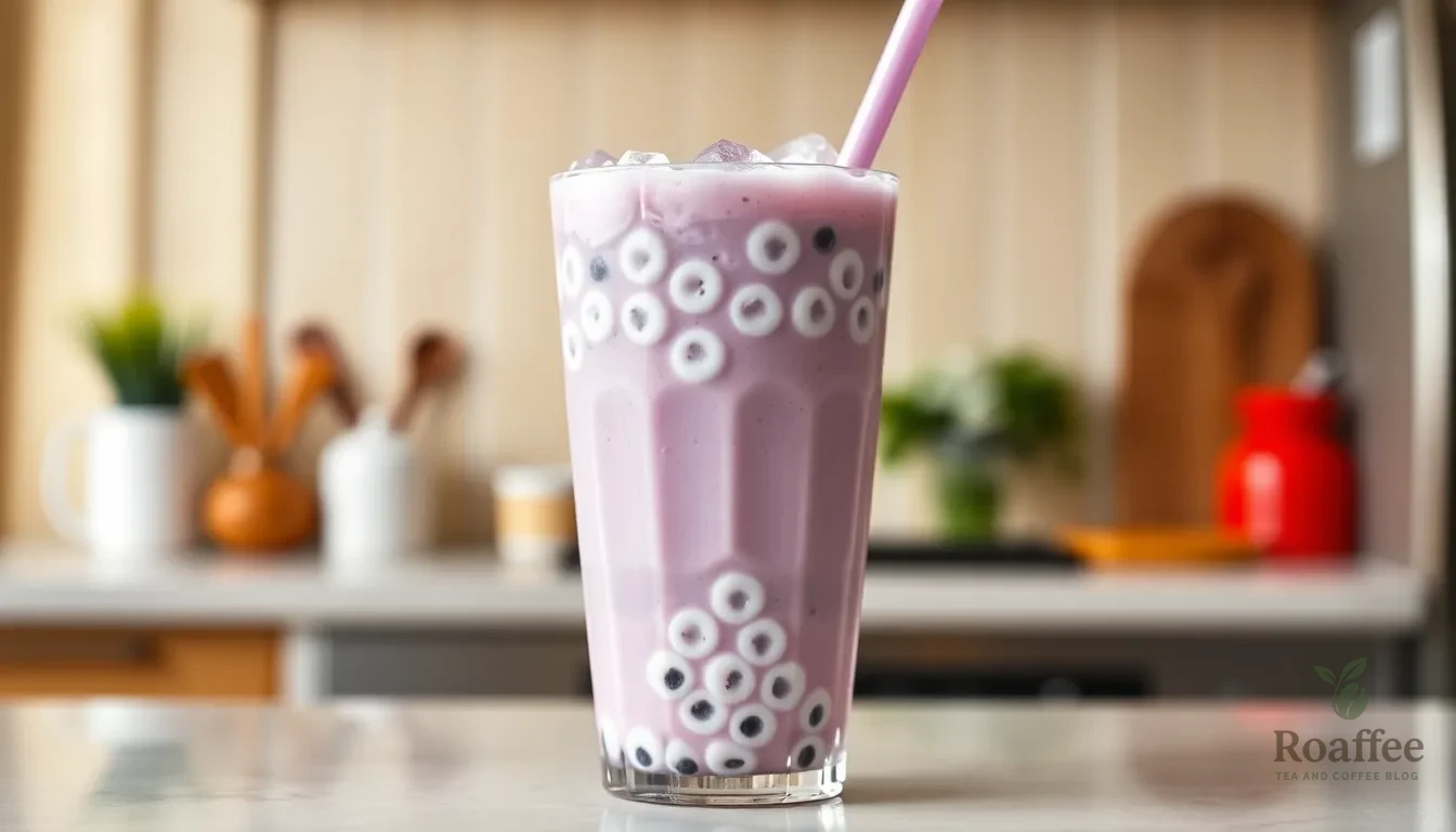 Easy Homemade Taro Milk Tea Recipe (Better Than Café Quality!) 4 Easy Homemade Taro Milk Tea Recipe (Better Than Café Quality!) 3