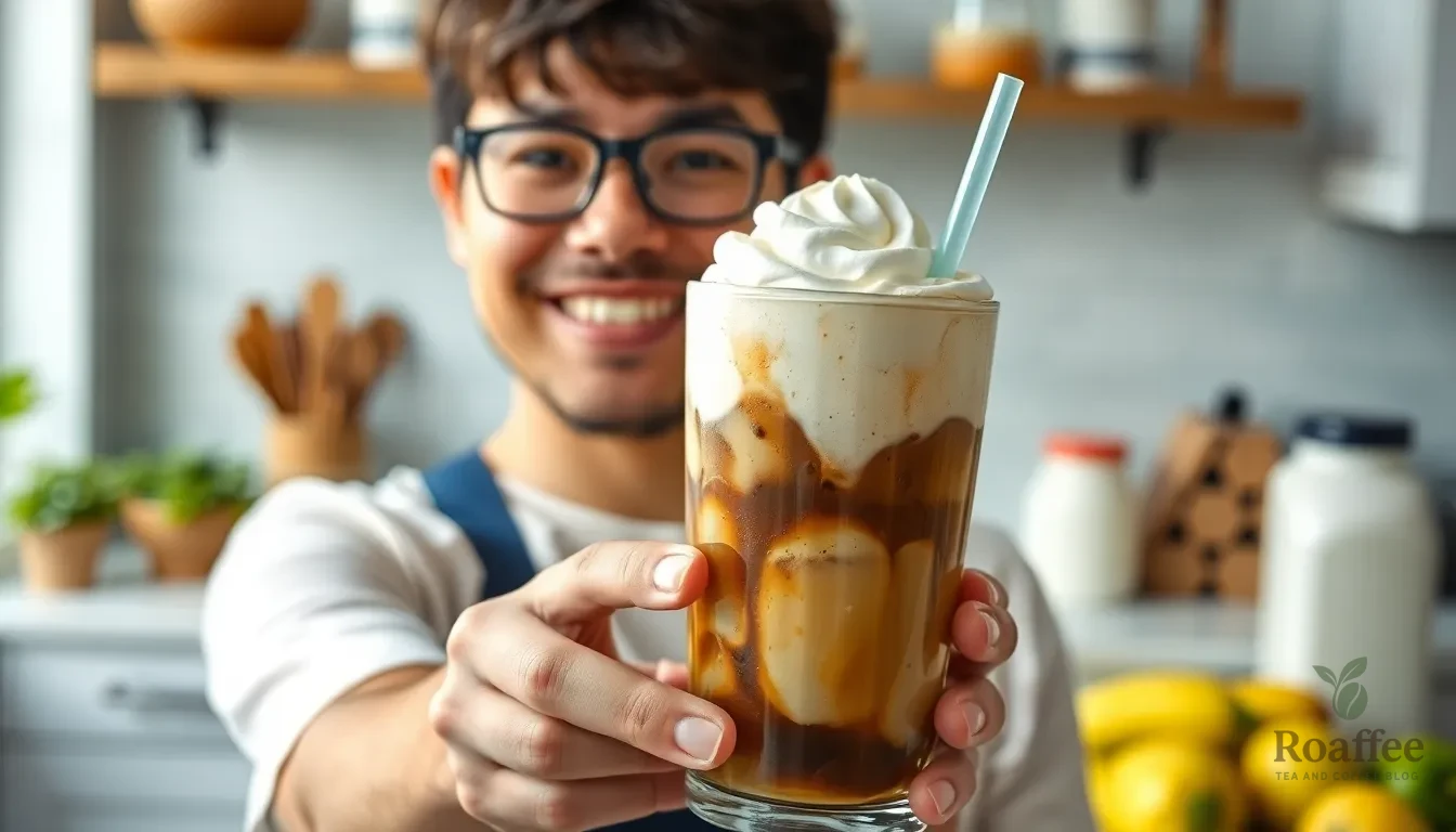Easy 5-Minute Whipped Iced Coffee Recipe (Dalgona Coffee at Home) 4 Easy 5-Minute Whipped Iced Coffee Recipe (Dalgona Coffee at Home) 3
