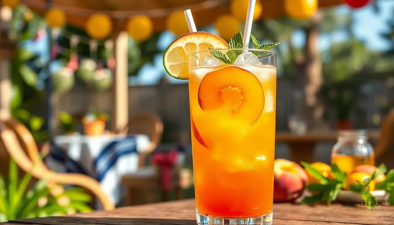 Easy Peach Long Island Iced Tea Recipe - Perfect Summer Cocktail 6 Easy Peach Long Island Iced Tea Recipe - Perfect Summer Cocktail 5