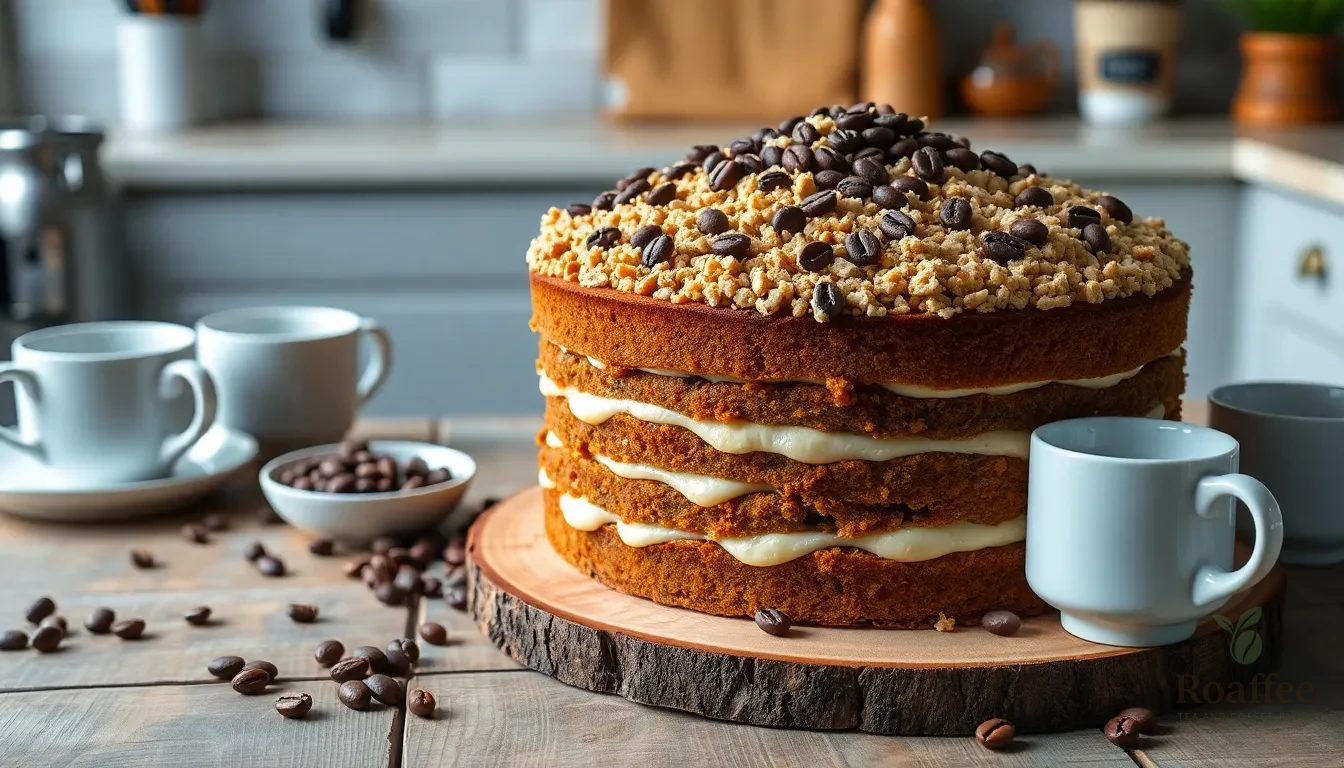 Easy Coffee Crunch Cake Recipe: Perfect Dessert for Coffee Lovers 8 Easy Coffee Crunch Cake Recipe: Perfect Dessert for Coffee Lovers 7