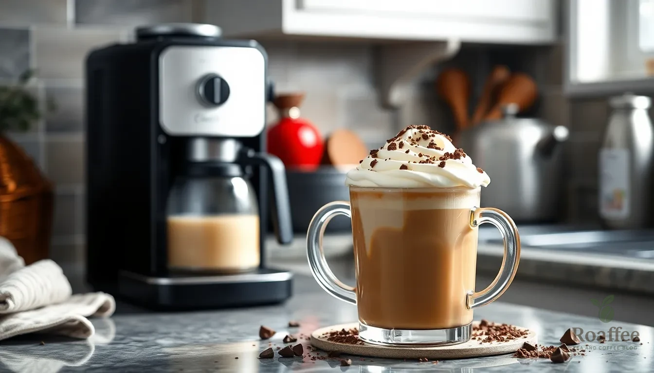 Easy White Chocolate Mocha Coffee Recipe - Café Quality at Home in 5 Minutes 8 Easy White Chocolate Mocha Coffee Recipe - Café Quality at Home in 5 Minutes 7