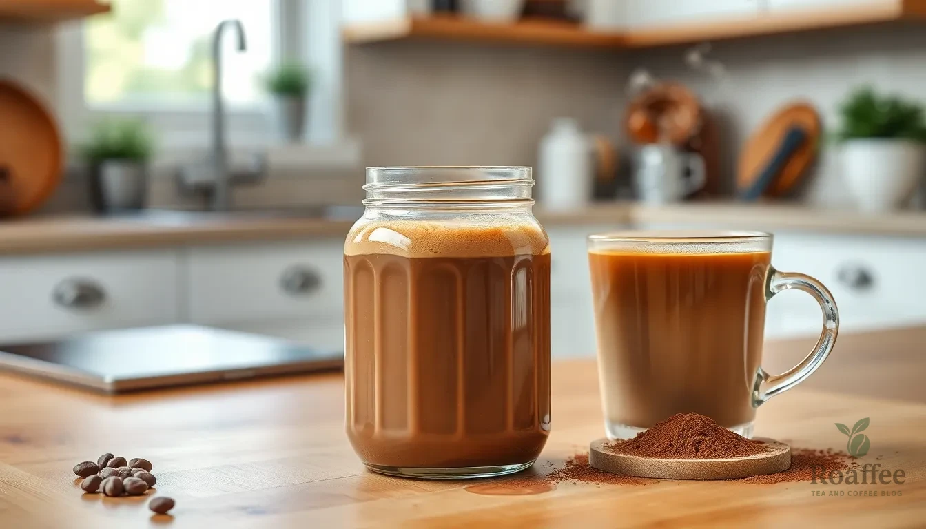 Easy Homemade Mocha Coffee Creamer Recipe (5 Minutes + No Artificial Ingredients) 10 Easy Homemade Mocha Coffee Creamer Recipe (5 Minutes + No Artificial Ingredients) 9