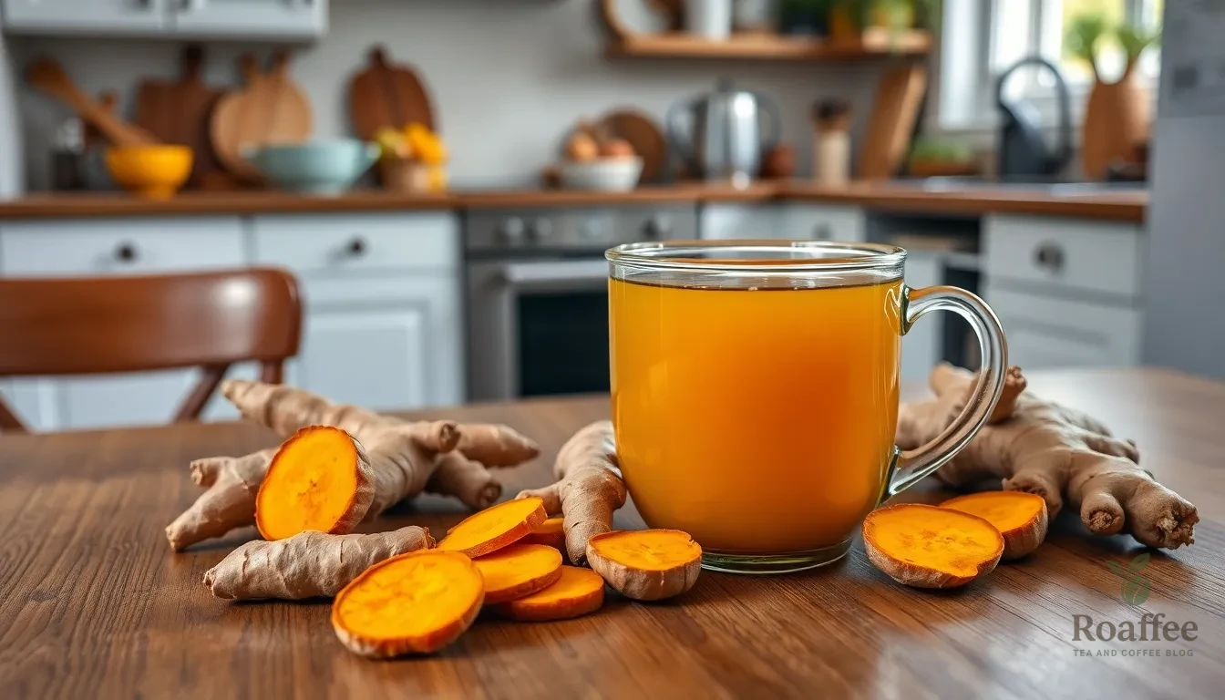 Golden Turmeric and Ginger Tea Recipe: Easy Anti-Inflammatory Healing Tea 10 Golden Turmeric and Ginger Tea Recipe: Easy Anti-Inflammatory Healing Tea 9