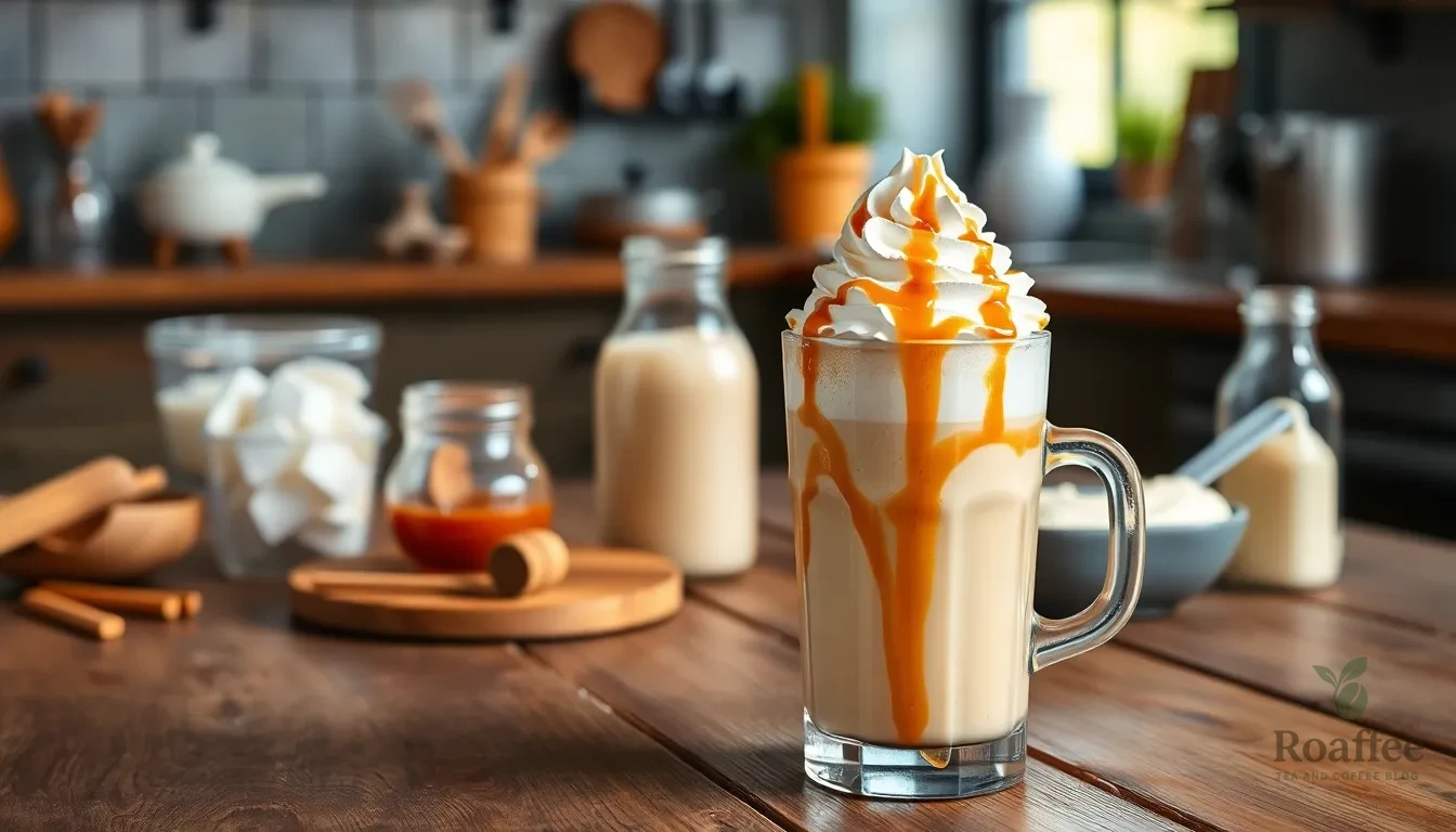 Easy Caramel Frappe Recipe No Coffee - Creamy & Delicious in 10 Minutes 12 Easy Caramel Frappe Recipe No Coffee - Creamy & Delicious in 10 Minutes 11