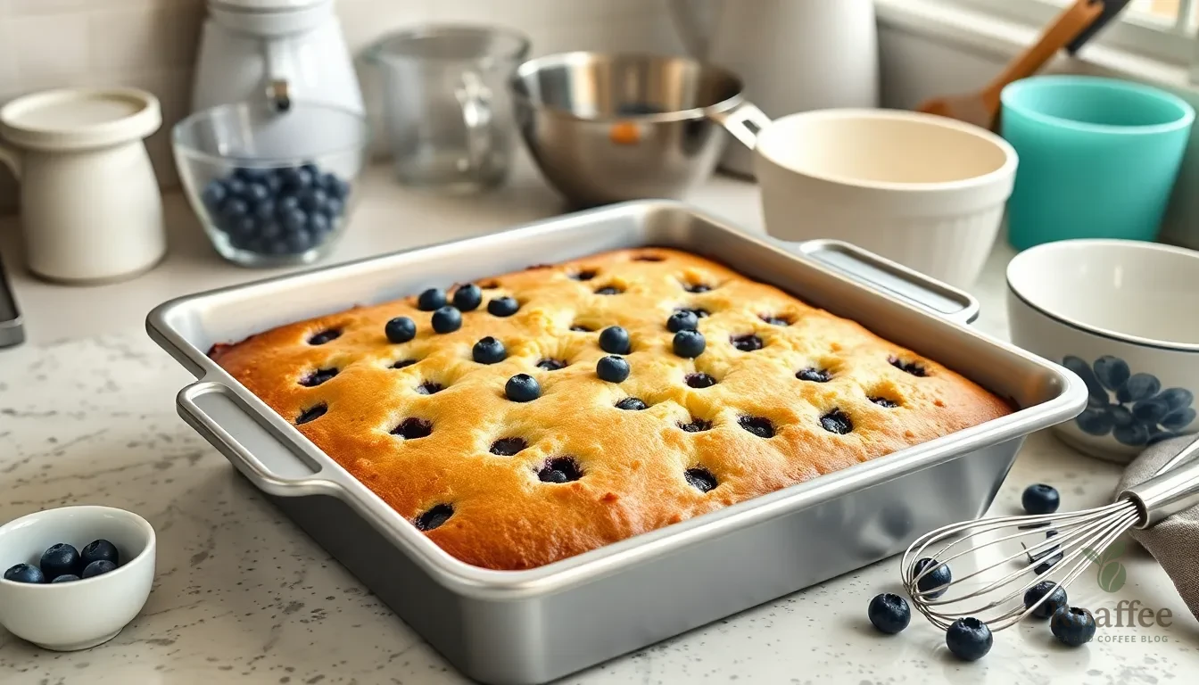Easy Blueberry Sour Cream Coffee Cake Recipe - Moist & Bakery-Quality 2 Easy Blueberry Sour Cream Coffee Cake Recipe - Moist & Bakery-Quality 1