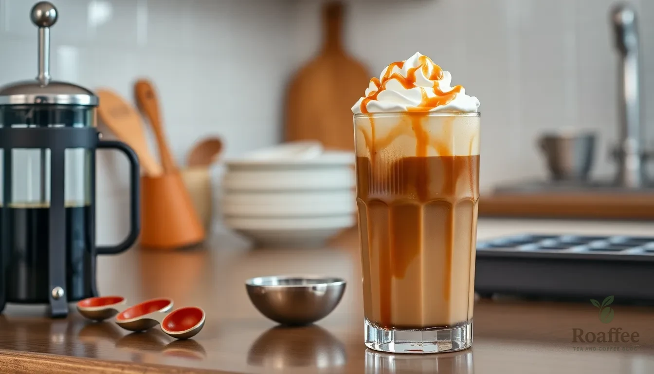 Easy Homemade Caramel Iced Coffee Recipe (Ready in 15 Minutes!) 2 Easy Homemade Caramel Iced Coffee Recipe (Ready in 15 Minutes!) 1