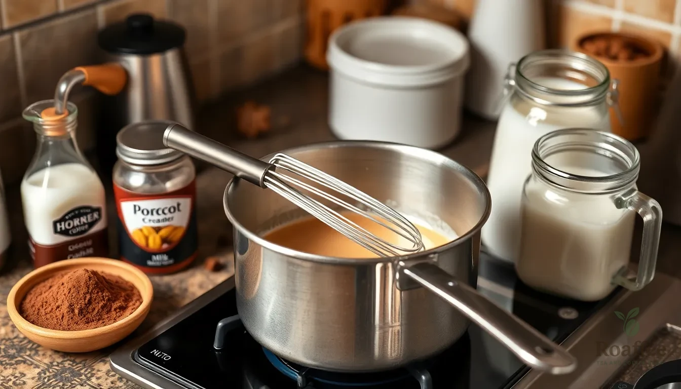 Easy Homemade Mocha Coffee Creamer Recipe (5 Minutes + No Artificial Ingredients) 2 Easy Homemade Mocha Coffee Creamer Recipe (5 Minutes + No Artificial Ingredients) 1
