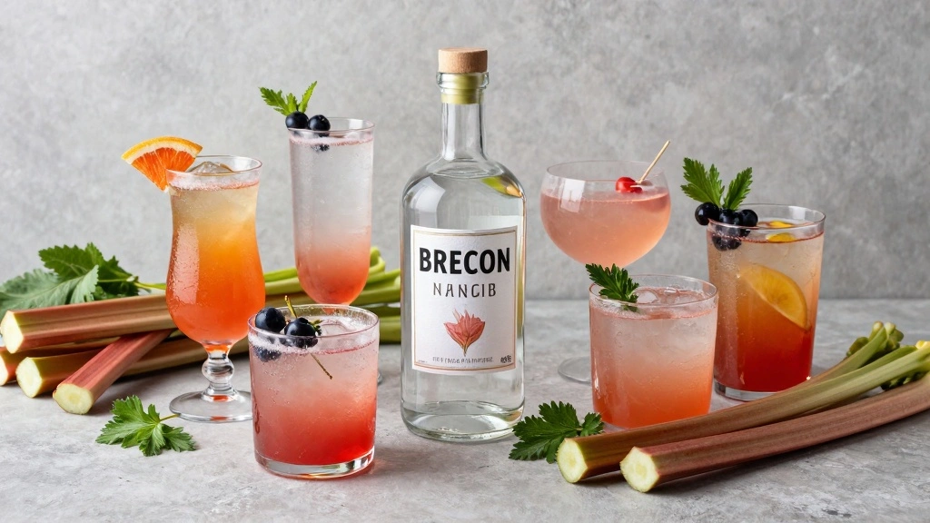 10 Brecon Rhubarb Gin Cocktail Recipes for Tart Sweet Botanical Drinks