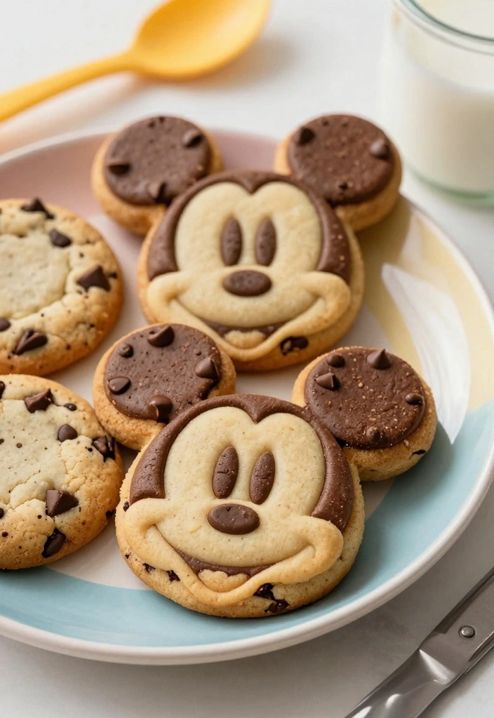 10 Disney Dessert Recipes for Magical Fun Sweet Treats - 1. Mickey Mouse Vegan Chocolate Chip Cookies