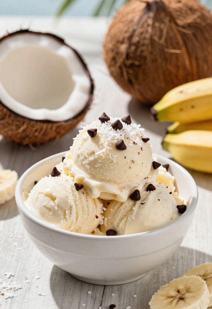 10 Easy Frozen Dessert Recipes for Cool No Bake Enjoyment 1 10 Easy Frozen Dessert Recipes for Cool No Bake Enjoyment - 1. Banana Coconut Ice Cream