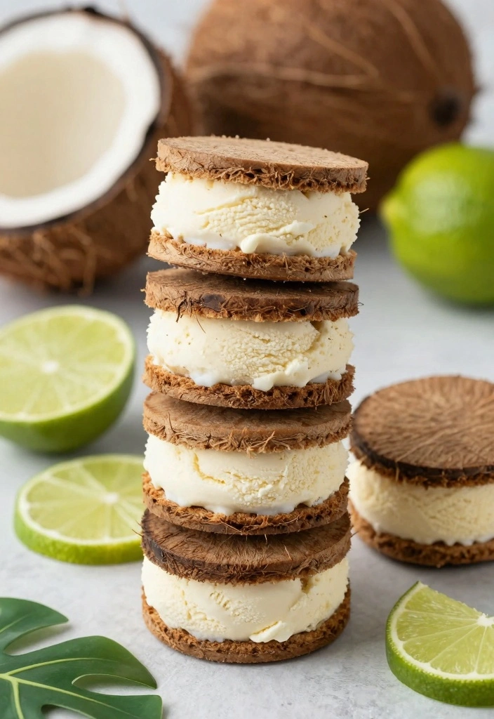 10 Easy Frozen Dessert Recipes for Cool No Bake Enjoyment 100 10 Easy Frozen Dessert Recipes for Cool No Bake Enjoyment - 10. Coconut Lime Ice Cream Sandwiches