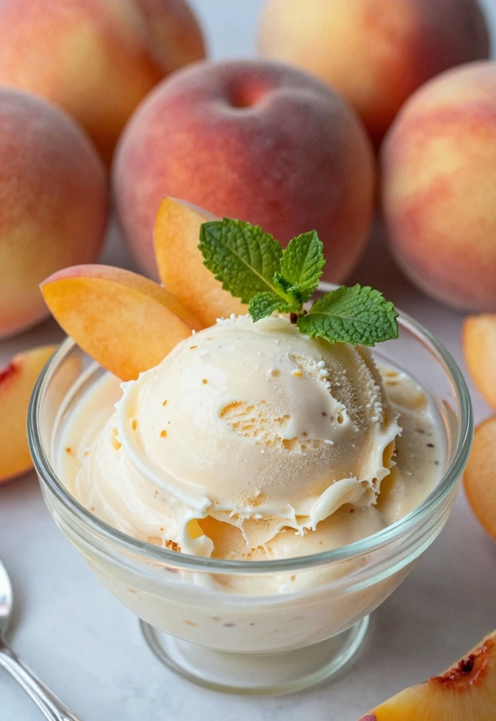 10 Easy Frozen Dessert Recipes for Cool No Bake Enjoyment 89 10 Easy Frozen Dessert Recipes for Cool No Bake Enjoyment - 9. Creamy Peach Sorbet
