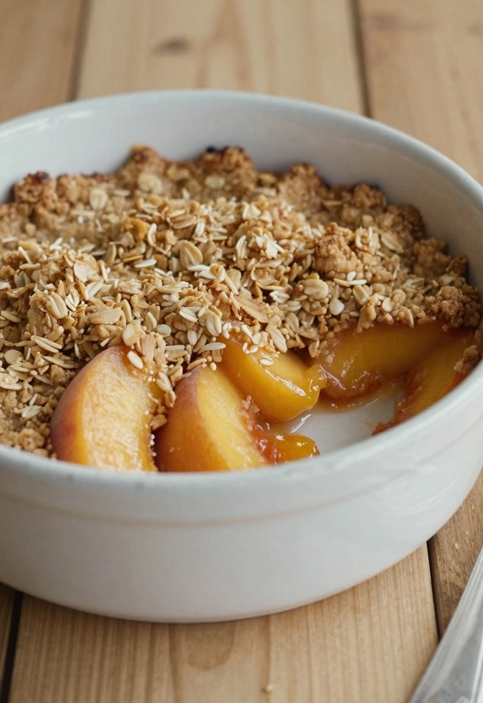 10 Mixed Fruit Dessert Recipes for Fresh Colorful Seasonal Treats 3. Vegan Peach Crisp