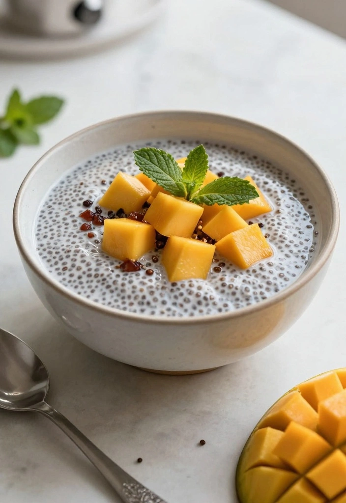 10 No Egg Baking Recipes for Soft Delicious Egg Free Desserts - 8. Mango Coconut Chia Pudding