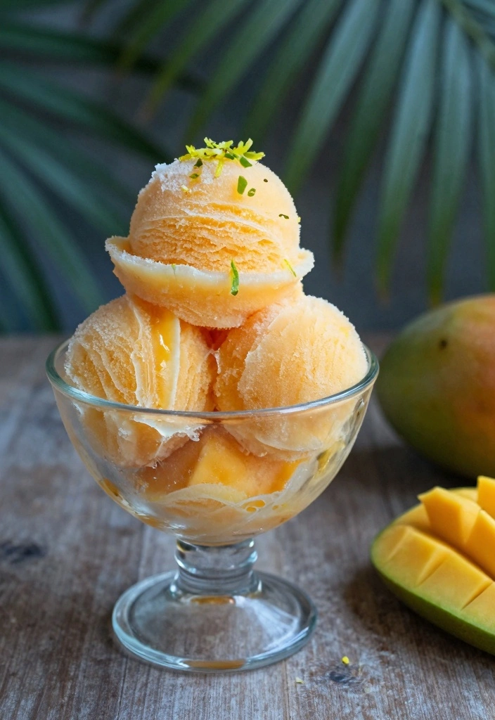 10 Plant Based Dessert Recipes for Light Dairy Free Sweetness 56 10 Plant Based Dessert Recipes for Light Dairy Free Sweetness - 6. Frozen Mango Sorbet