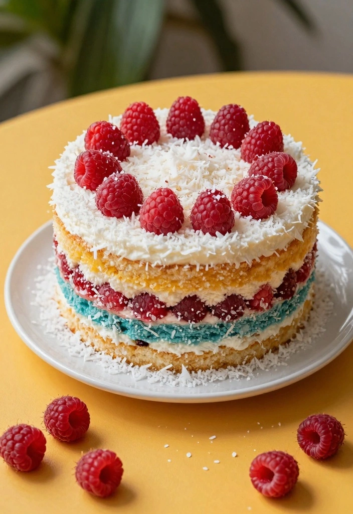 10 Simply Cake Recipes for Easy Classic Sweet Bakes - 4. Raspberry Coconut Cake