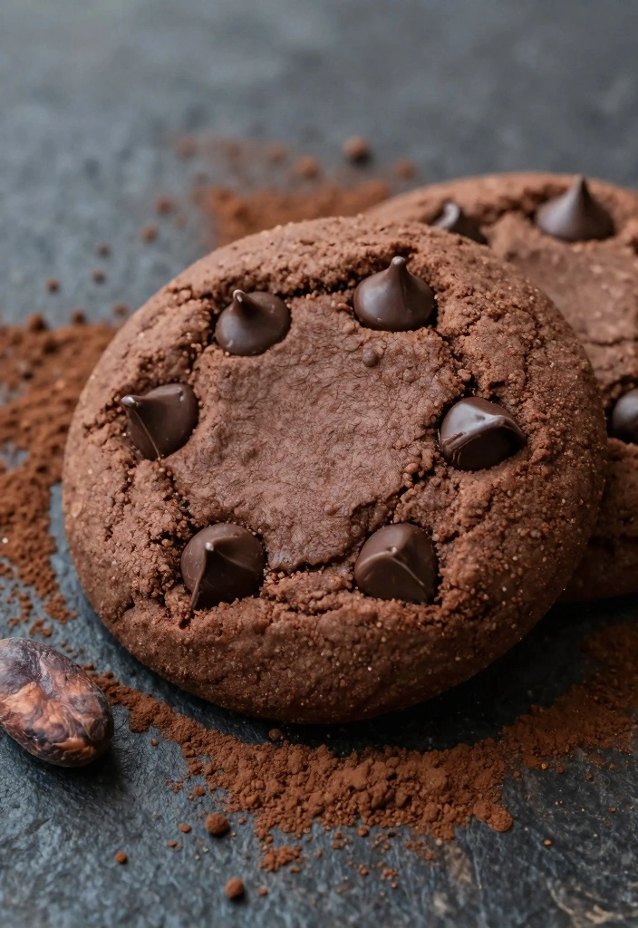 10 Thick Cookie Recipes for Soft Chunky Bakery Style Bites 23 10 Thick Cookie Recipes for Soft Chunky Bakery Style Bites - 3. Chunky Vegan Double Chocolate Cookies