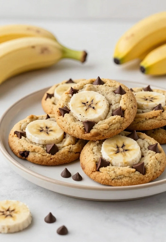10 Three Ingredient Cookie Recipes for Quick Simple Baking - 6. Chocolate Chip Banana Cookies
