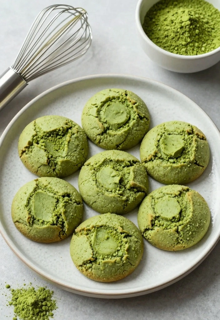 10 Three Ingredient Cookie Recipes for Quick Simple Baking - 9. Matcha Cookies