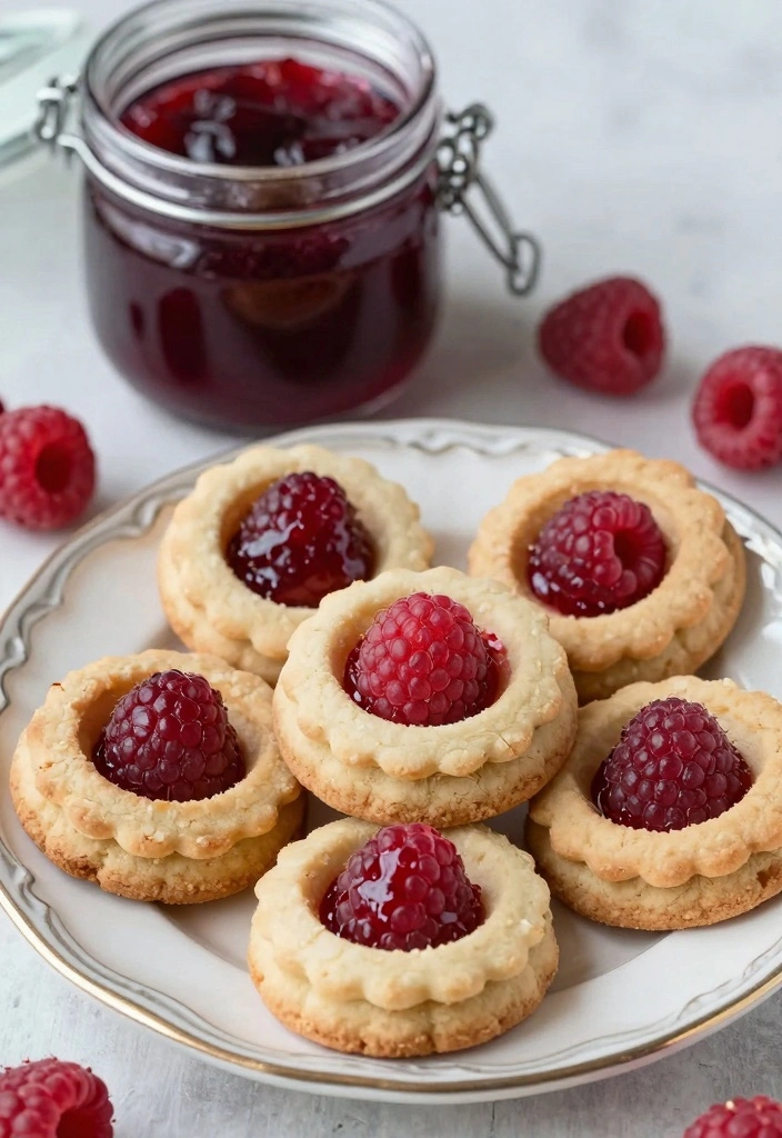12 Bulk Cookie Recipes for Large Batch Baking and Sharing 122 12 Bulk Cookie Recipes for Large Batch Baking and Sharing - 12. Raspberry Almond Thumbprint Cookies