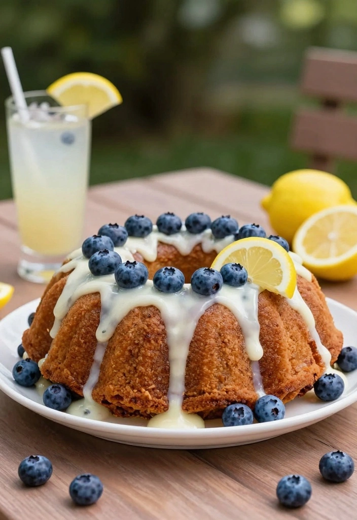 12 Bundt Cake Recipes for Beautiful Rich Moist Desserts - 11. Blueberry Lemonade Bundt Cake