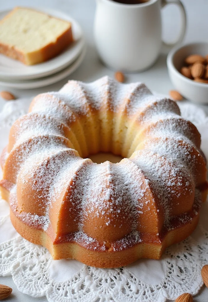 12 Bundt Cake Recipes for Beautiful Rich Moist Desserts - 3. Vanilla Almond Butter Bundt Cake