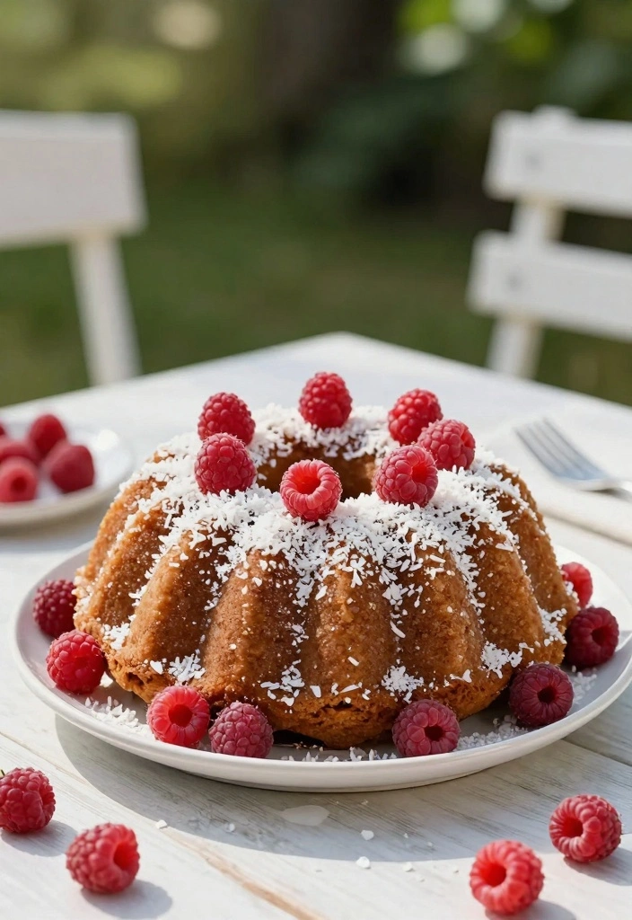 12 Bundt Cake Recipes for Beautiful Rich Moist Desserts - 4. Raspberry Coconut Bundt Cake