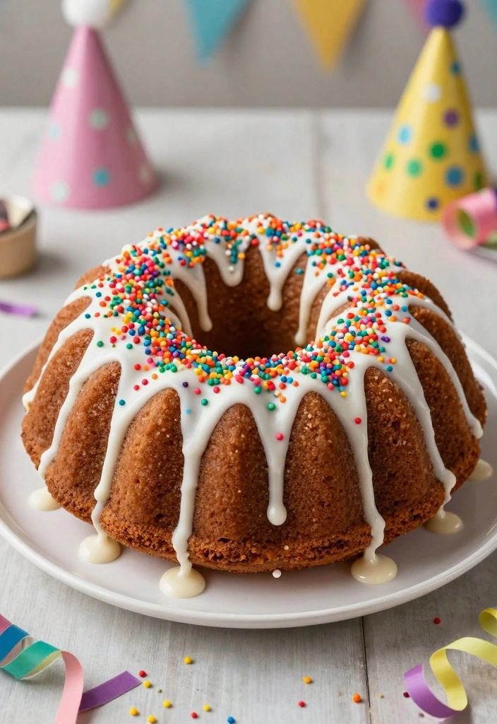 12 Bundt Cake Recipes for Beautiful Rich Moist Desserts - 8. Funfetti Bundt Cake