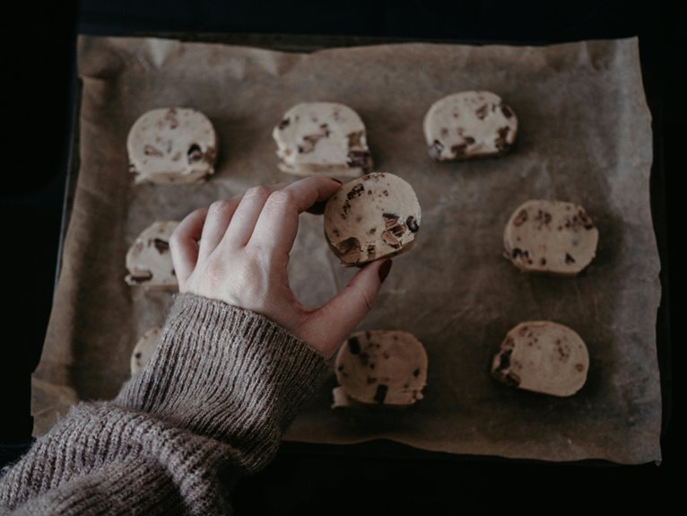 microwave cookie dough steps